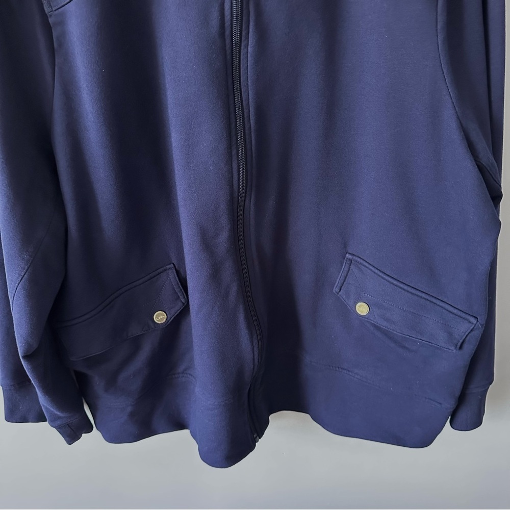 Lauren Active Ralph Lauren Sweater Size 3XL Navy Full Zip Long Sleeve - Picture 3 of 13